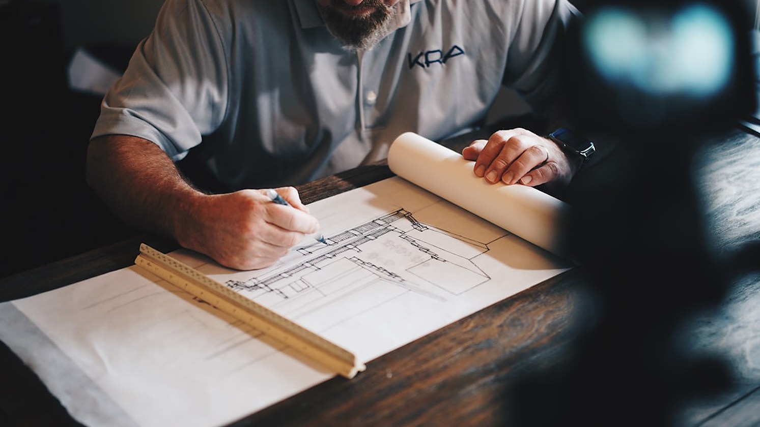 Technical blueprint drawings of an invention